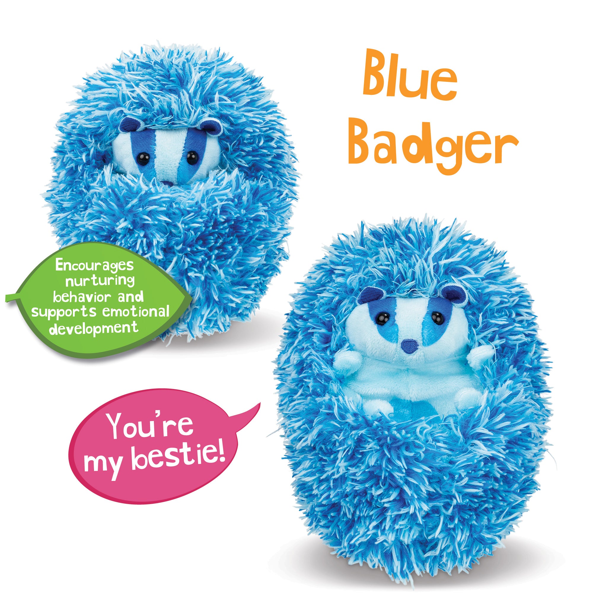 Curlimals Blue Badger Sayings