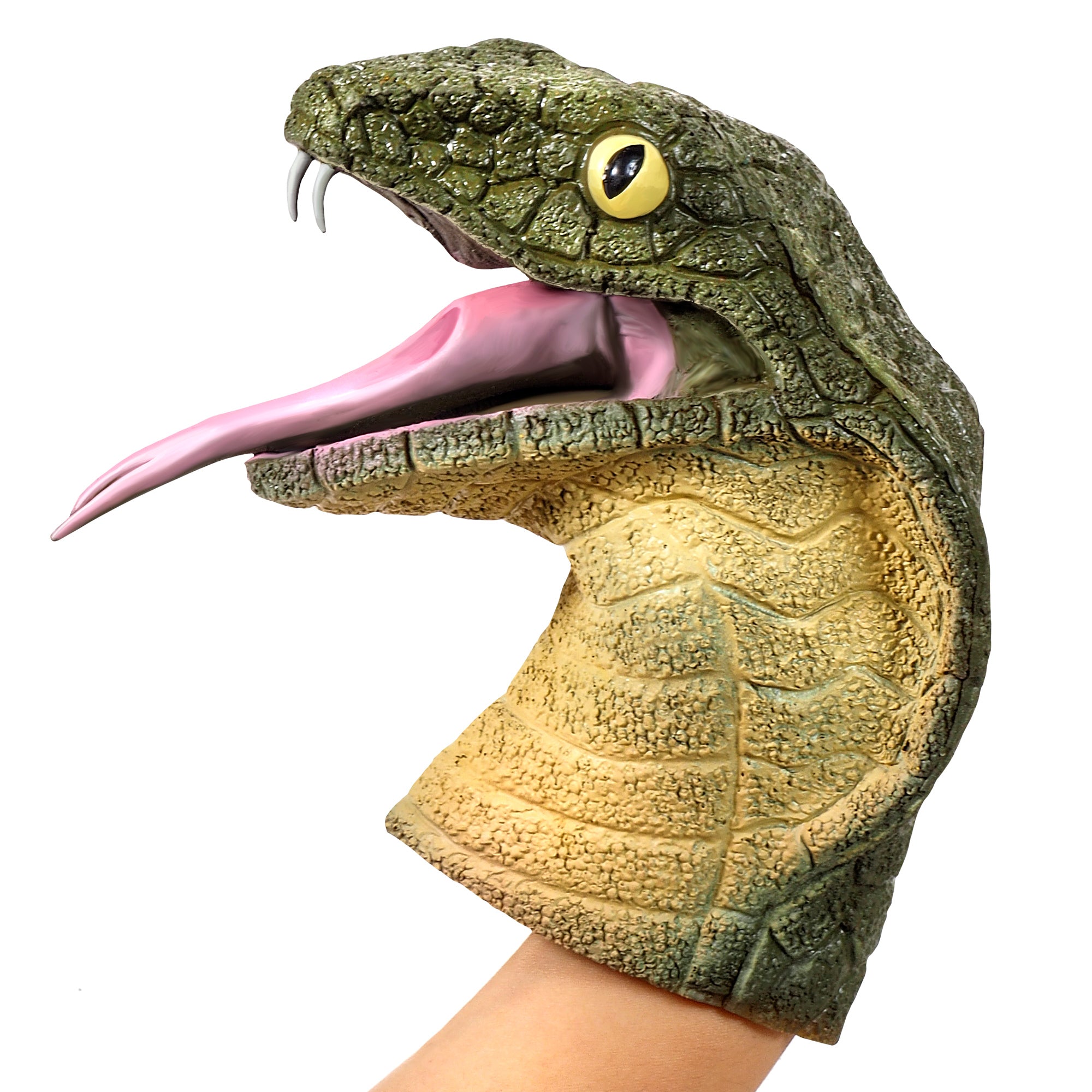 Cobra Hand Puppet on hand left