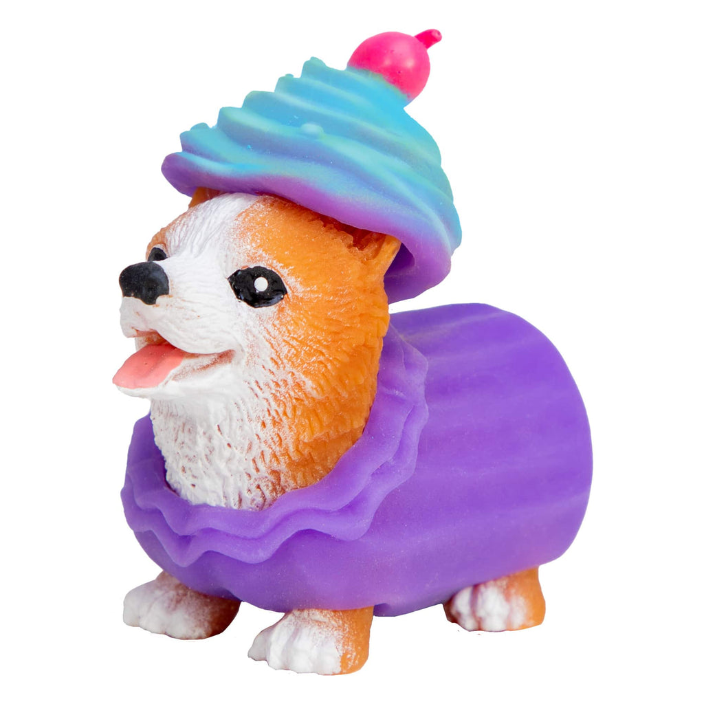 Party Animals Rave Puppies - Corgi in a neon cupcake costume